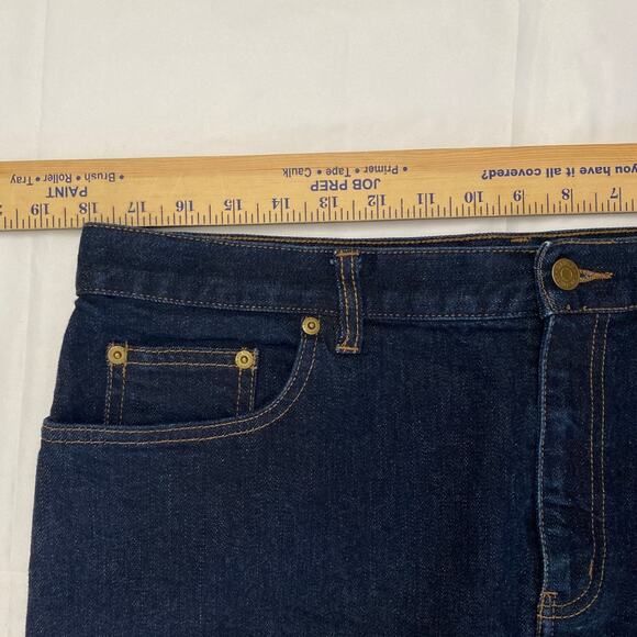 Dark Wash Denim Blue Jean Midi Skirt 5 Pocket Western Boho 14 LRL Rodeo 90s Y2K - Picture 4 of 12